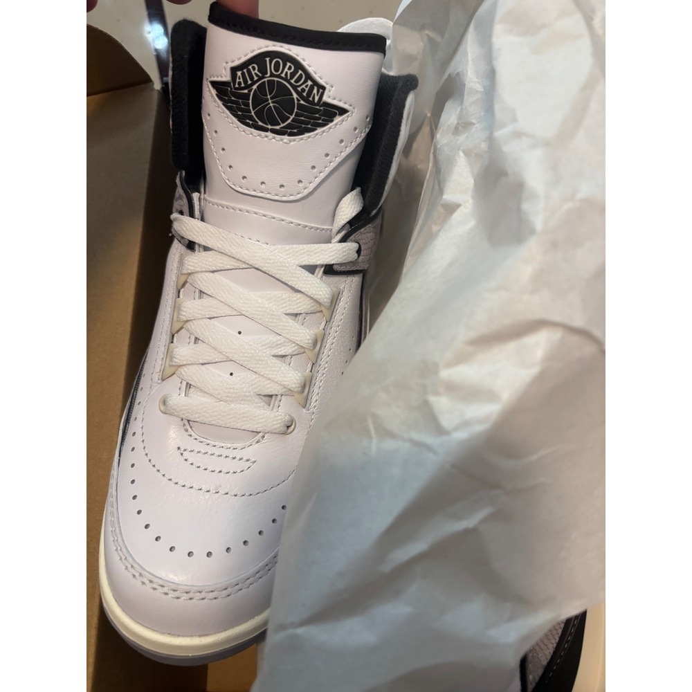 Air Jordan 2 Retro GS White Fire Red Black Sail DQ8562-102 Boys Size 5.5Y NEW - Picture 5 of 8